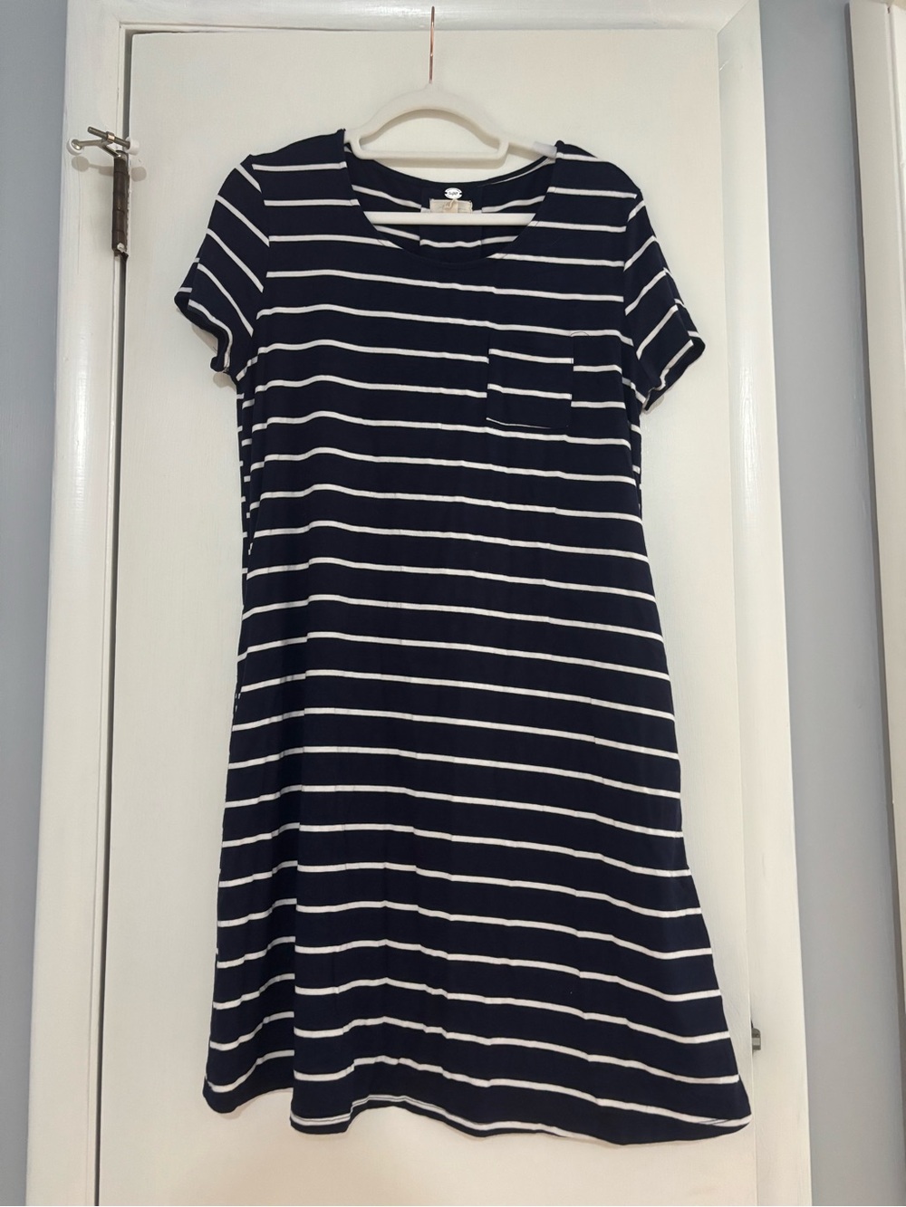 Cupio Navy and White Striped Pocket Dress